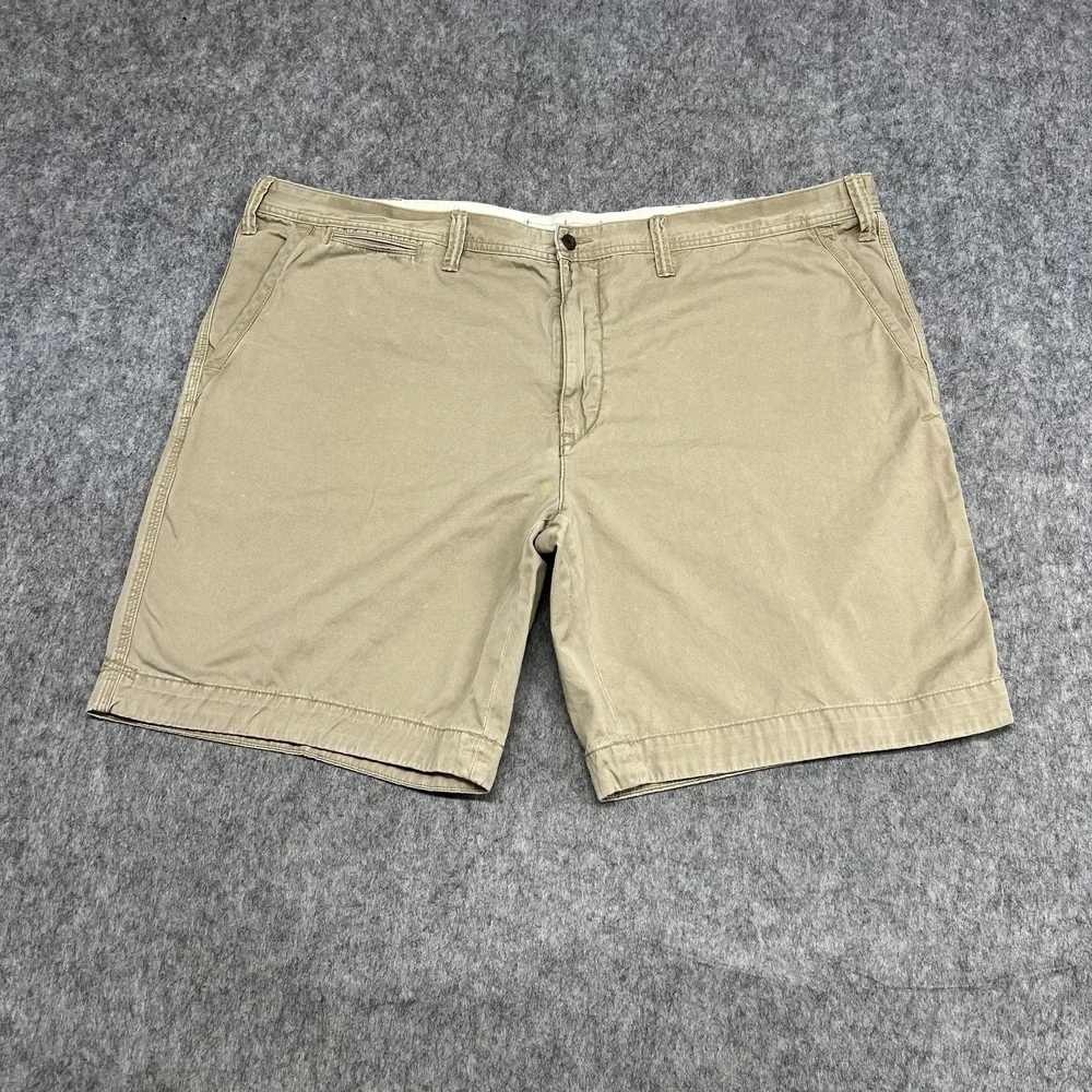 Polo Ralph Lauren Shorts Mens 48 Big Beige Classic Fit Chino Cotton Casual Prep‎
